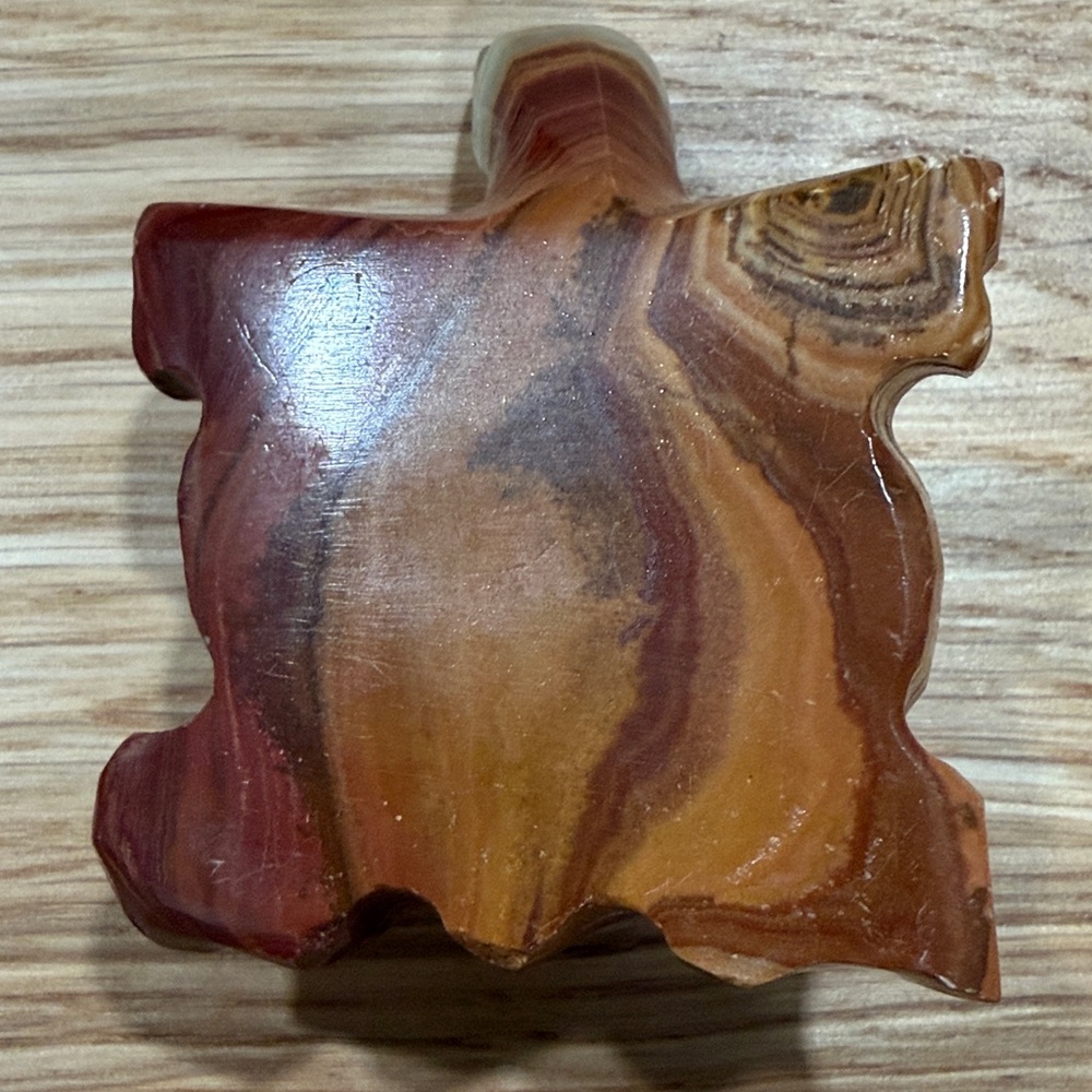 Handcrafted Stone OnyxTurtle Figurine - Multicolor. - Picture 2 of 5